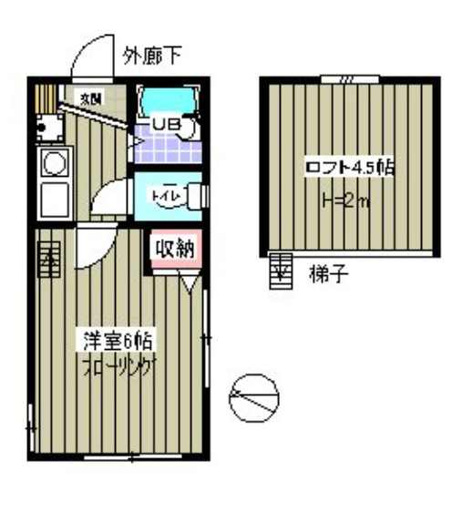 ＪＲ中央線 東中野駅 徒歩13分 2階建 築25年の間取り写真