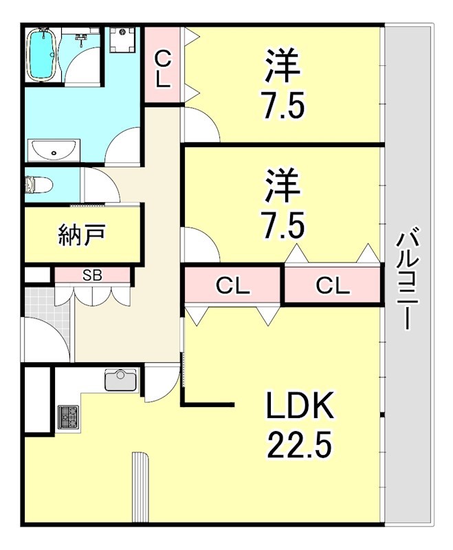 メゾン甲子園 南棟の間取り写真
