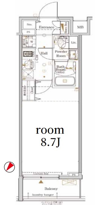 The LOG日本橋の間取り写真