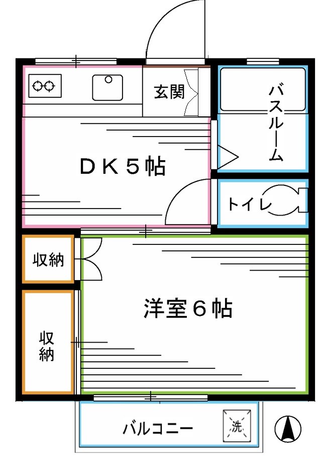 ＪＲ中央線 阿佐ケ谷駅 徒歩7分 2階建 築36年の間取り写真