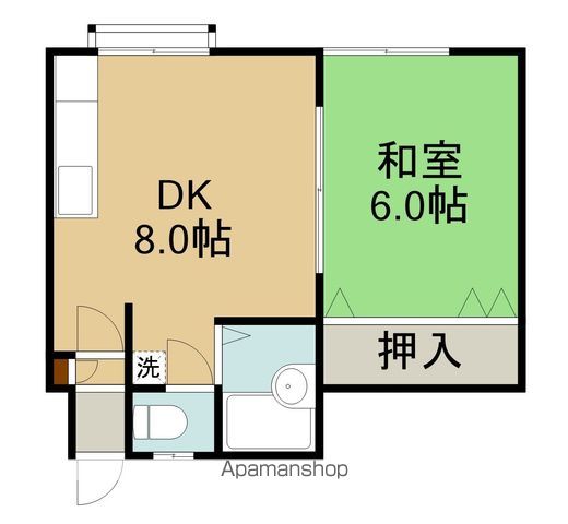 鍛治第2桧荘の間取り写真