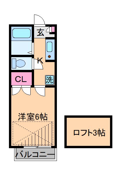 東急東横線 日吉駅 徒歩6分 2階建 築22年の間取り写真