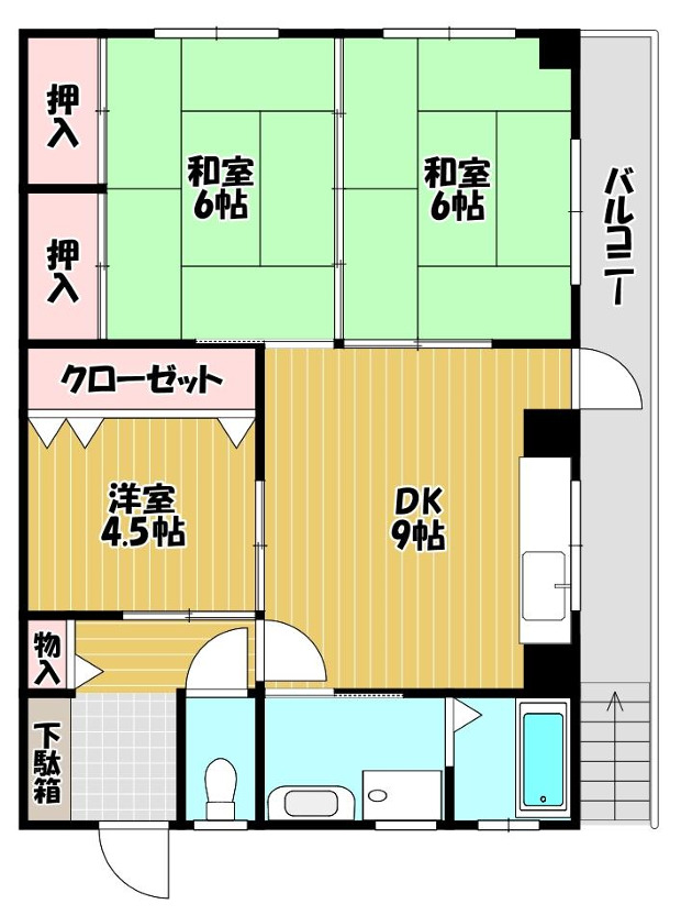 南駒栄町住宅の間取り写真