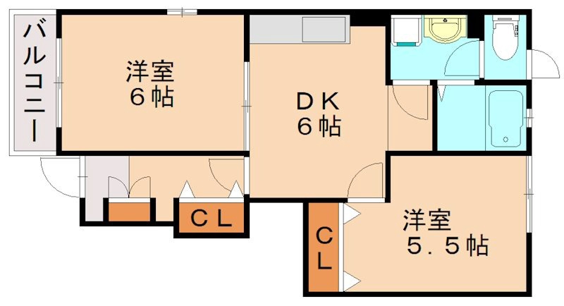 ラフィネ花瀬 弐番館の間取り写真
