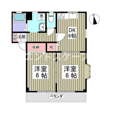 東武伊勢崎線 新伊勢崎駅 徒歩9分 2階建 築28年の間取り写真