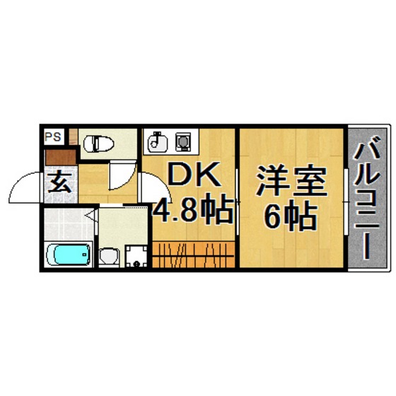 地下鉄七隈線 七隈駅 徒歩19分 2階建 築13年の間取り写真