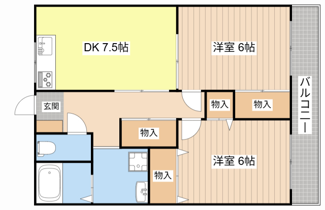 ＪＲ東海道本線 南彦根駅 徒歩4分 2階建 築26年の間取り写真