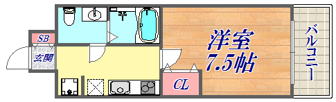 SERENiTE三宮の間取り写真