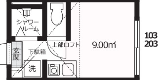 ＪＲ中央線 中野駅 徒歩10分 2階建 築10年の間取り写真