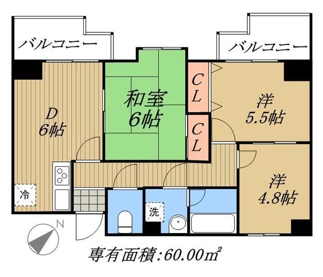 セリオ弐番館の間取り写真