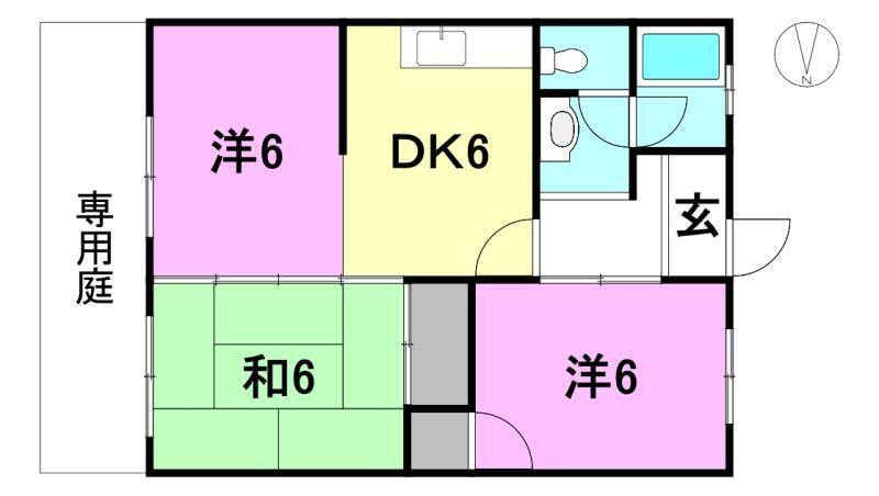 松山市森松町のマンションの間取り