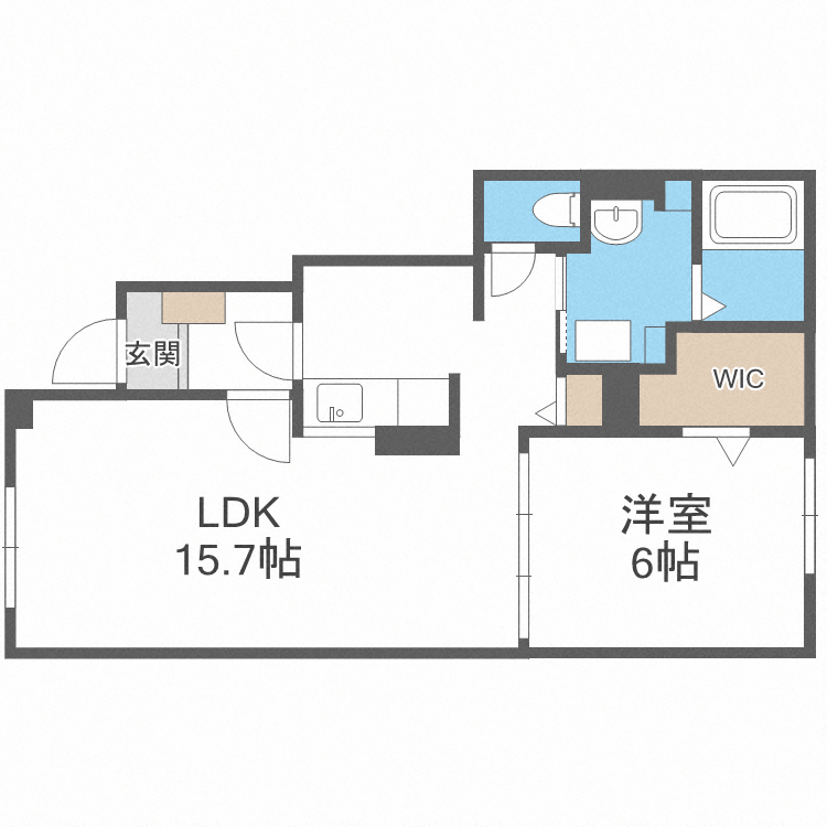 札幌市手稲区手稲本町三条のアパートの間取り