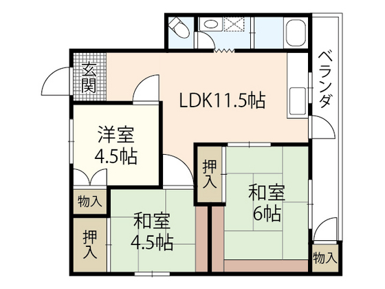 サンフラッツの間取り