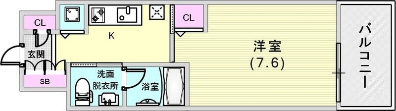 エステムコートみなと元町THE FIRSTの間取り