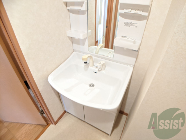 洗面設備　シャンプードレッサーなので身支度しやすそうですね。