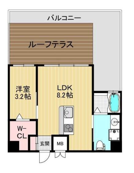 神戸市兵庫区西橘通のマンションの間取り