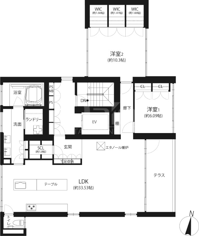 THE RESIDENCE MUROMI by Nudgeone.の間取り