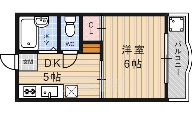 京都市南区吉祥院前河原町のマンションの間取り