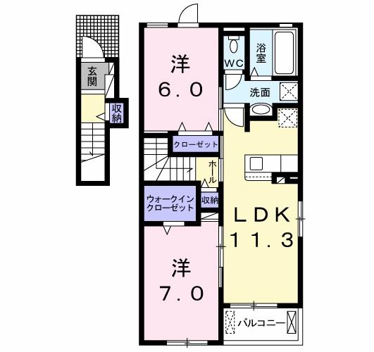 サンデリアーナ糒Ａの間取り