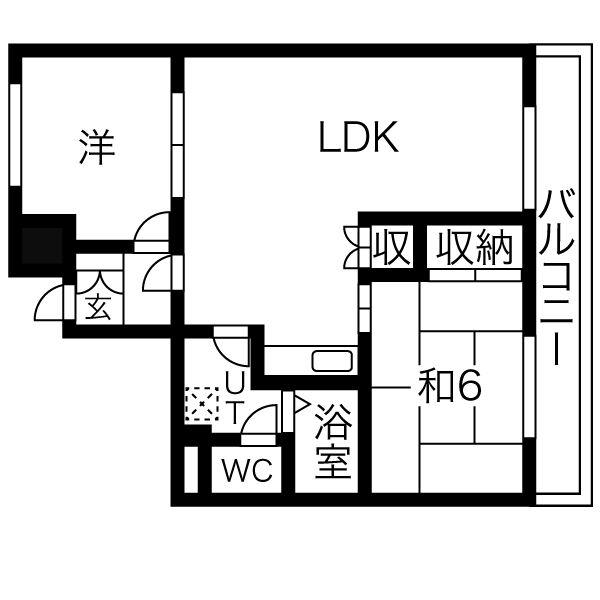 姫路市飾磨区須加のマンションの間取り