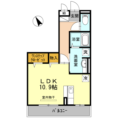 【姫路市町坪のアパートの間取り】