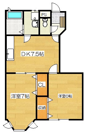 コンフォート朱雀Dの間取り