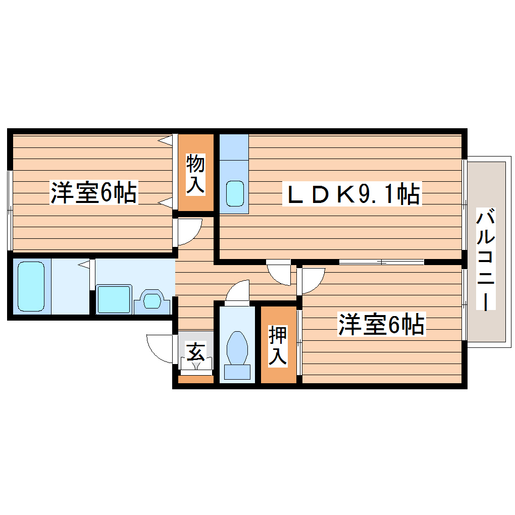 セジュール・ラルシェAの間取り