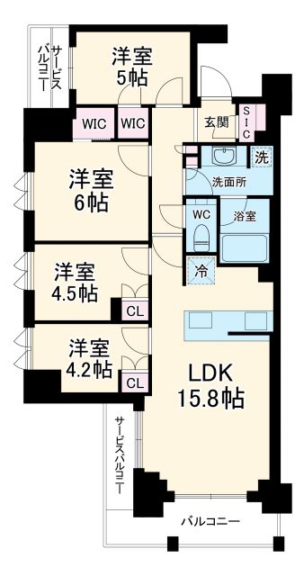 プレディアコート鷺沼の間取り