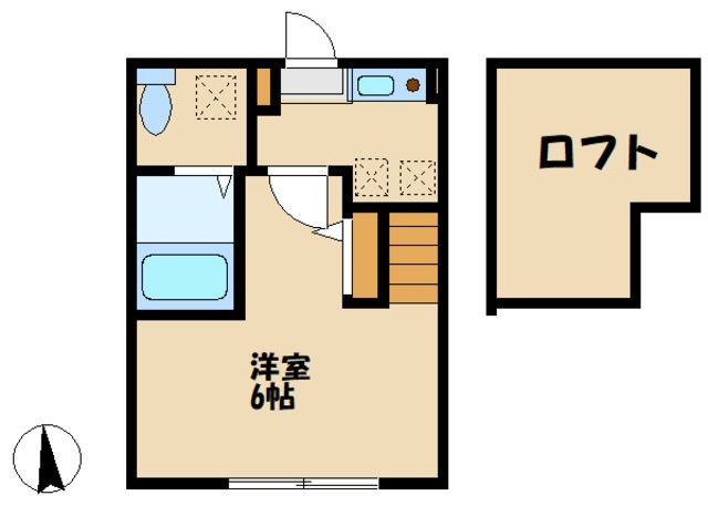 川崎市宮前区菅生ケ丘のアパートの間取り