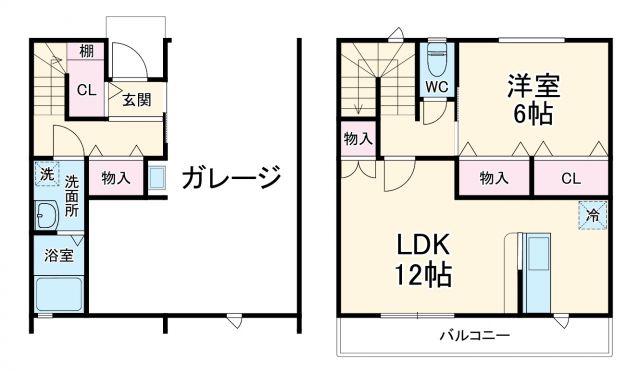 ハウスせきあと　A棟の間取り