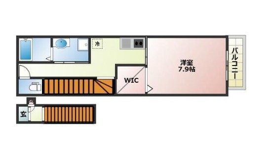 姫路市飾磨区今在家のアパートの間取り