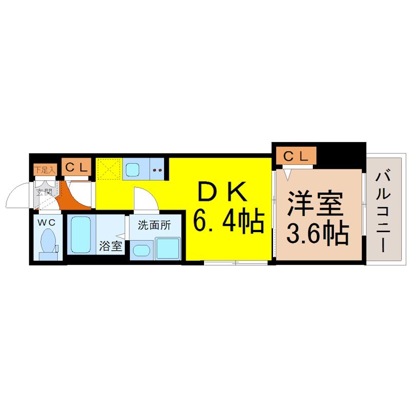 名古屋市瑞穂区田光町のアパートの間取り