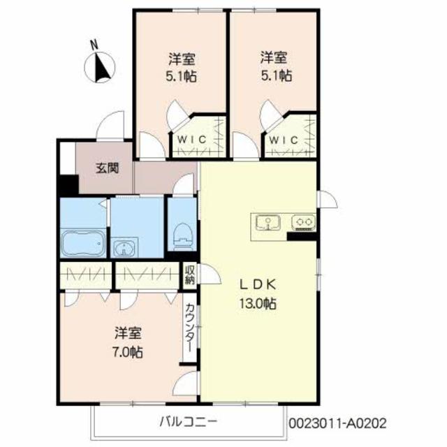 【コモンシティー嵐山　Ａ棟の間取り】