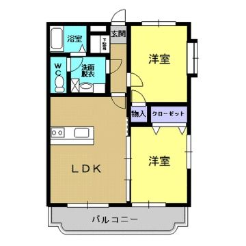 霧島市隼人町東郷のマンションの間取り