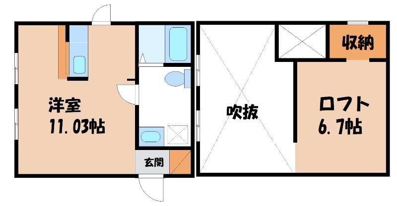 プリマカスターニャ宇都宮 弐番館の間取り