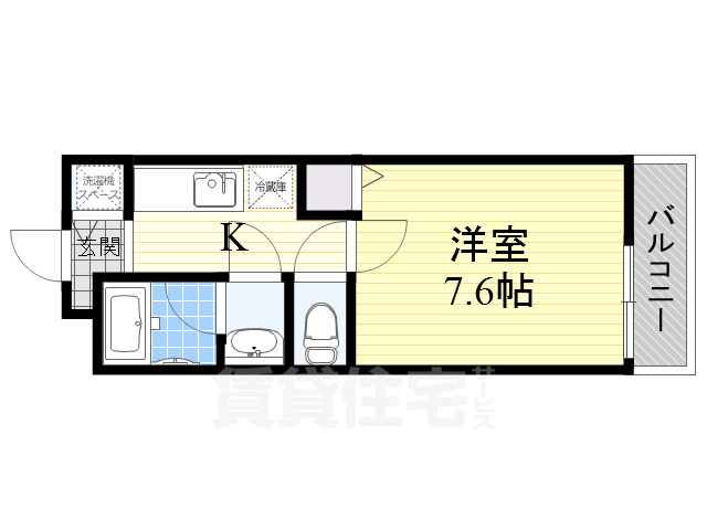 大阪市西成区南津守のアパートの間取り