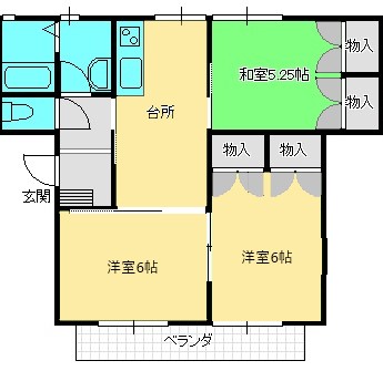 パティオハイツの間取り