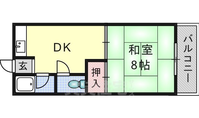 茨木市西田中町のアパートの間取り