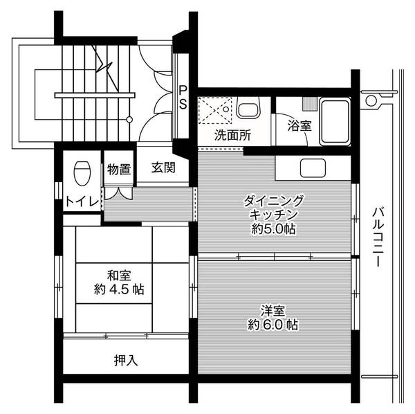 ビレッジハウス田町1号棟の間取り