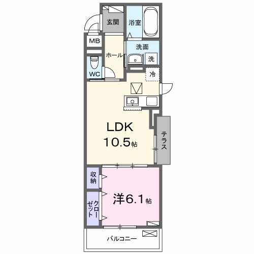 草津市上笠のアパートの間取り