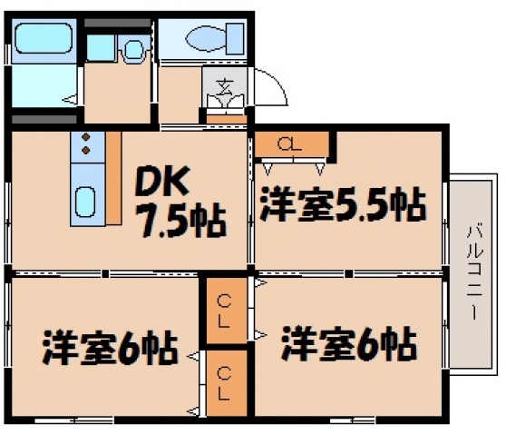 コタニアパートの間取り