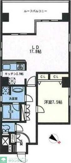 中央区日本橋人形町のマンションの間取り