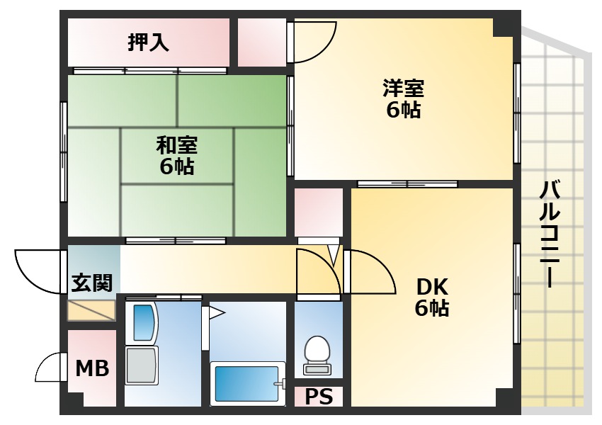 エレガンス喜連の間取り