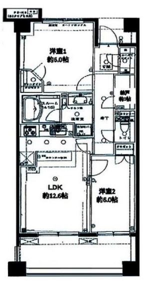 大田区東雪谷のマンションの間取り