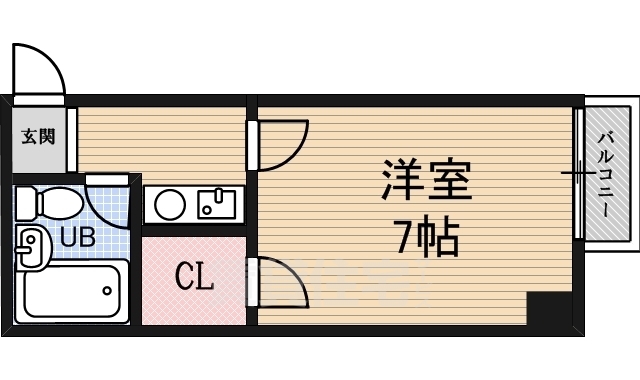 大阪市浪速区大国のマンションの間取り