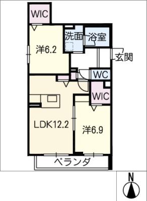 シャーメゾン　セグラの間取り