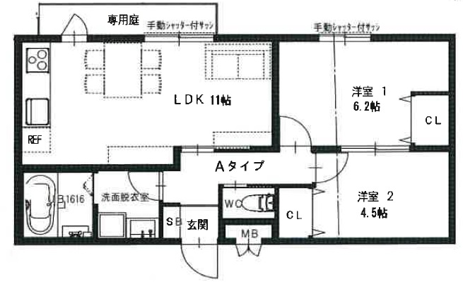 Premier　Marsei 寺内町の間取り