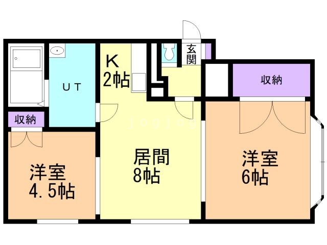 札幌市西区発寒七条のアパートの間取り