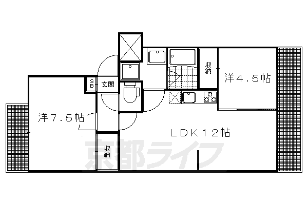 山端マンションの間取り