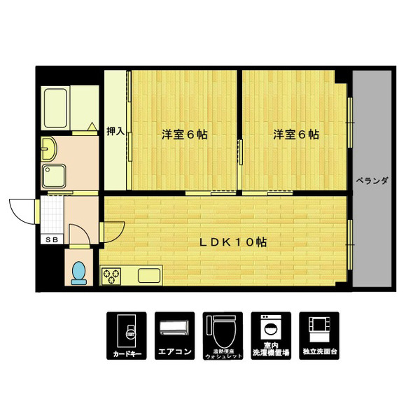 ハイム五福の間取り